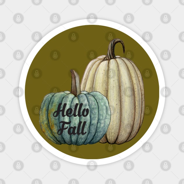 Hello Fall Season Thanksgiving and Fall Color Lovers Magnet by BellaPixel